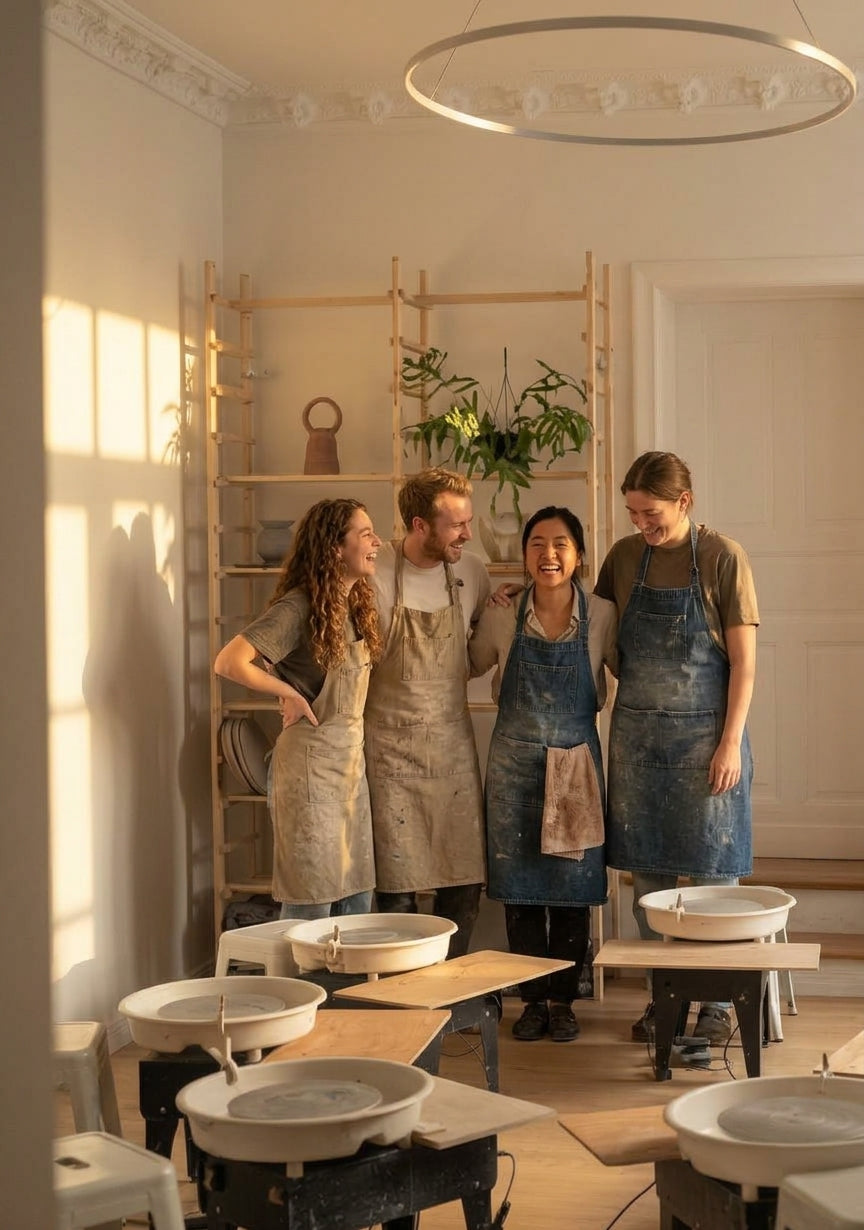 Ceramic Event with Friends-Potter's Wheel